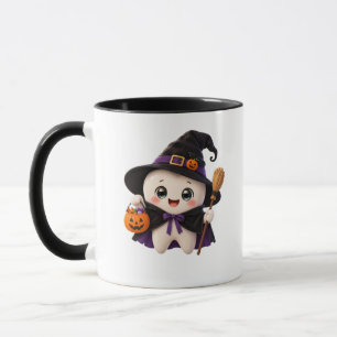 Mug deux tons sorcière aux dents mignonnes Hallowe