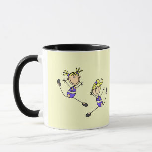 Mug Deux Tshirts de gymnaste fille blonde et cadeaux