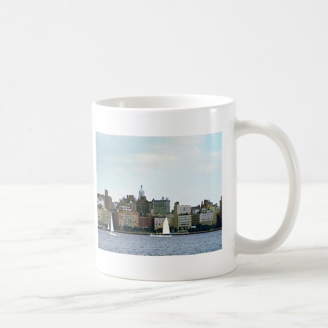 Mug Deux voiliers contre Manhattan Skyline (Droite)