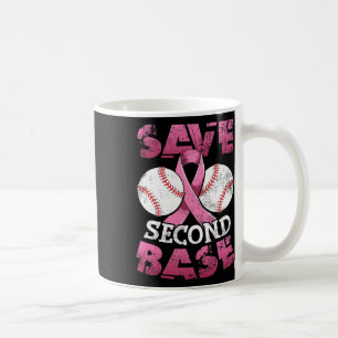 Mug Deuxième 2ème Base Fun Baseball Cancer du sein Pri