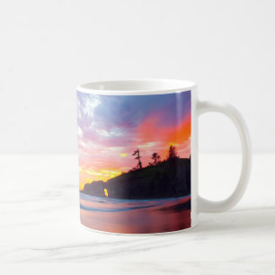 Mug Deuxième plage au coucher du soleil, Washington