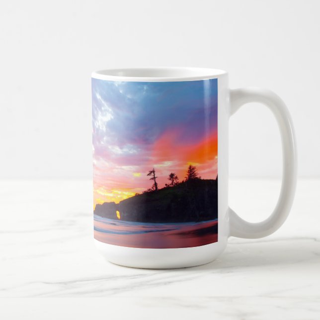 Mug Deuxième plage au coucher du soleil, Washington (Droite)