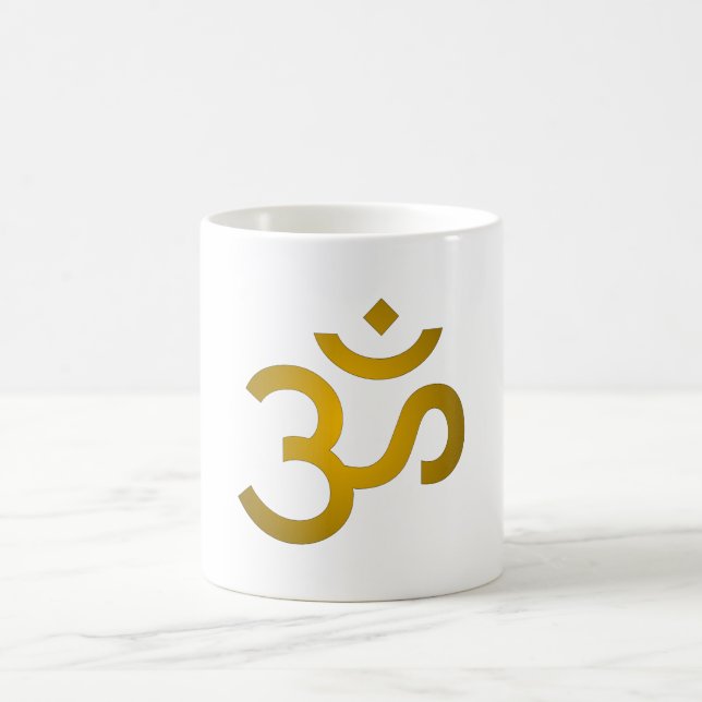 Mug Devanagari om - Blanc (Centre)