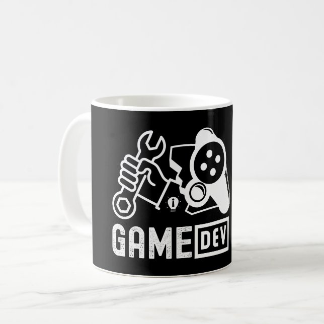 MUG DÉVELOPPEUR DE JEU - PUN DÉVELOPPEUR DE JEU (Devant gauche)