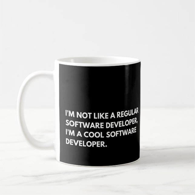 Mug Développeur de logiciels Drôle Programmeur Dit (Gauche)
