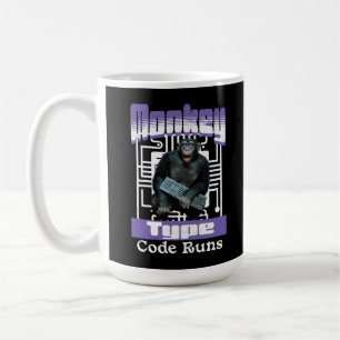 Mug Développeur Full-Stack de type singe, code s'exécu