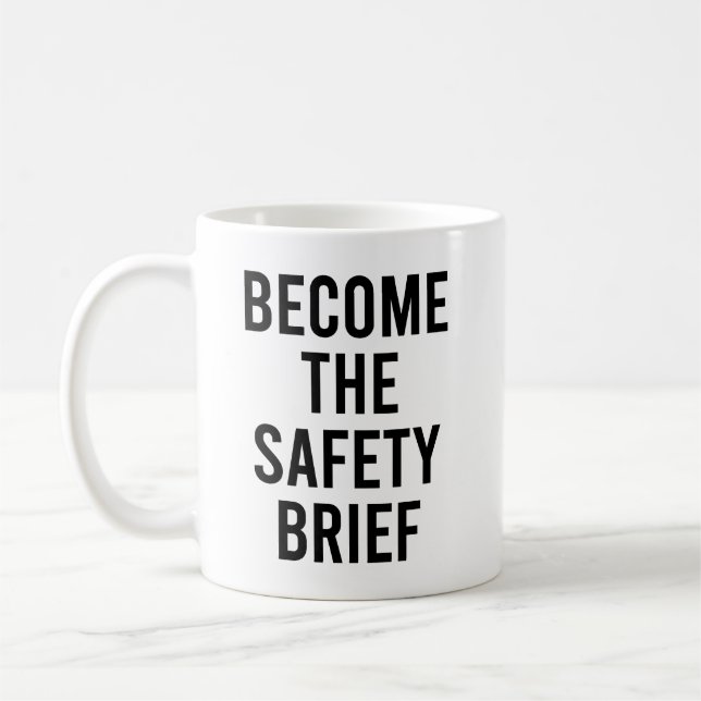 Mug Devenez le résumé de sécurité drôle et sarcastique (Gauche)