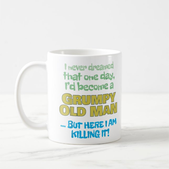 Mug Devenez Un Vieux Homme Grandpa Grand-Père (Gauche)