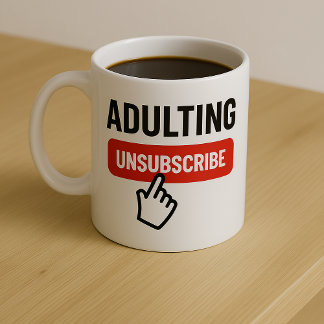 Mug Devenir Adulte est Dur Désabonne-toi Humour