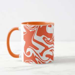 Mug Déversement - Orange et blanc