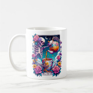 Mug Déverser La Carte Tarot Skeleton Tea
