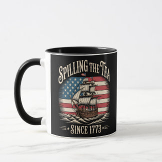 Mug Déverser Le Thé Depuis 1773 Mème Drôle
