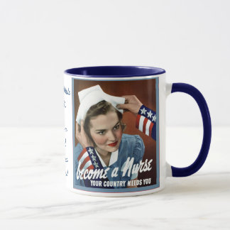 Mug Deviennent une infirmière vintage personnalisée