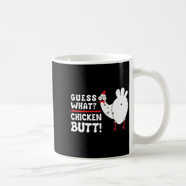 Mug Devinette drôle quoi_ Cul de poulet ! Conception g (Droite)