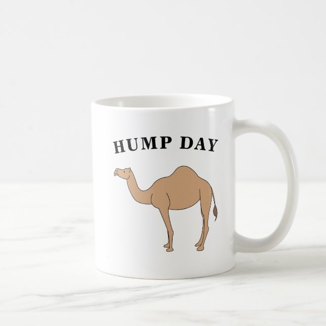 Mug Devinez Quel Jour C'Est Hump Day Camel Desert Anim (Droite)