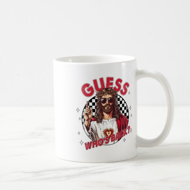 Mug Devinez Qui Retourne Jésus Drôle Pâques Hommes Rel (Droite)