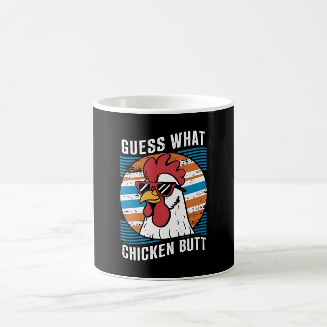 Mug Devinez quoi cul de poulet drôles amateurs de poul (Centre)