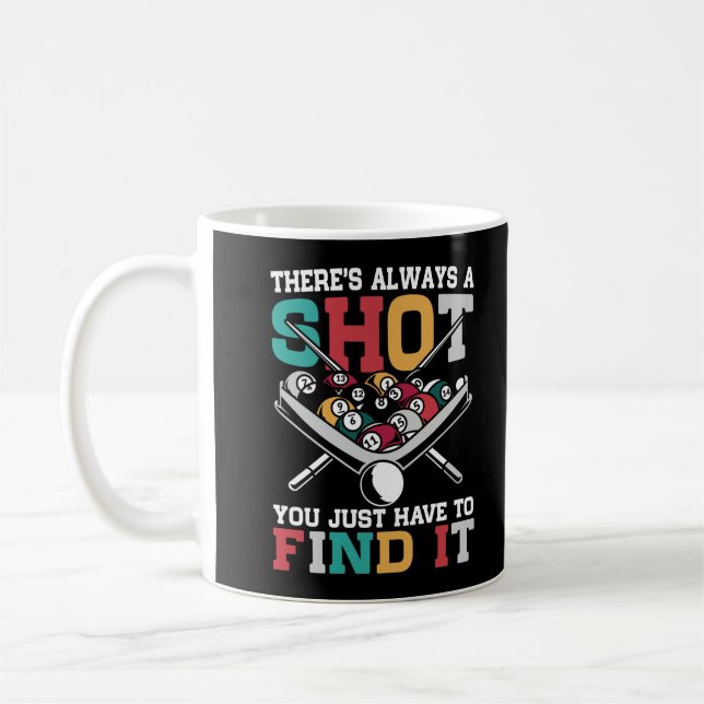 Mug Devis Billiard Drôle 8 Ball Player (Gauche)