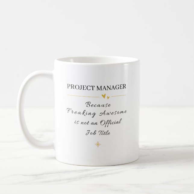 Mug Devis de bureau de gestionnaire de projet (Gauche)