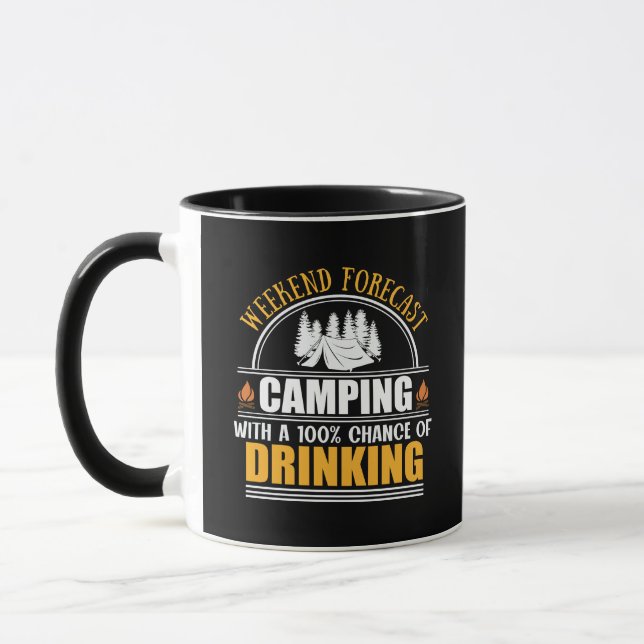 Mug Devis de camping amusant (Gauche)