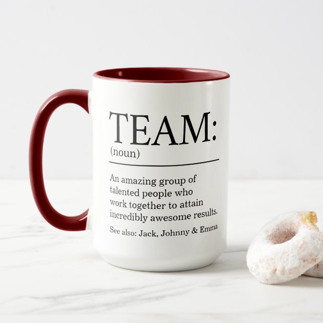 Mug Devis de définition d'équipe (Avec donut)