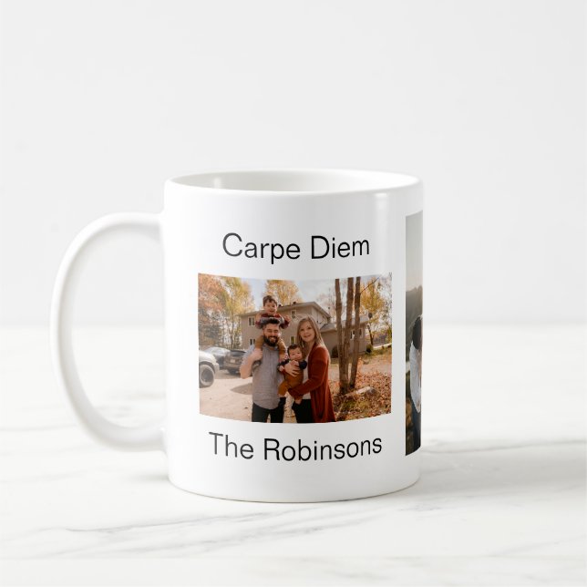 Mug Devis de famille inspirationnelle Carpe Diem (Gauche)