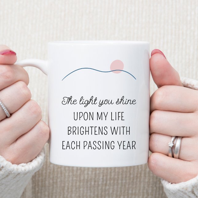 Mug Devis de motivation Abstrait du logo Sun (The Light You Shine Upon My Life Quote from Significant Other 
 Personalized Coffee Mug)