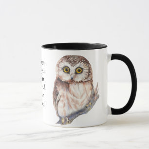 Mug Devis de retraite amusant Chouette de café avec at