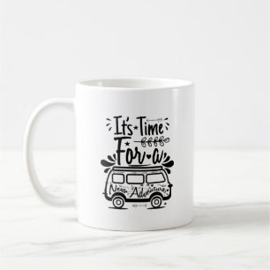 Mug Devis de voiture noire attire à propos "Aventure"