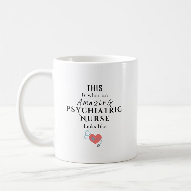 Mug Devis d'infirmière psychiatrique personnalisé avec (Gauche)