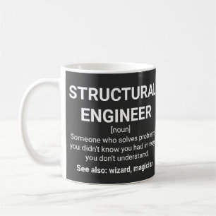 Mug Devis Humour de définition de l'ingénieur structur