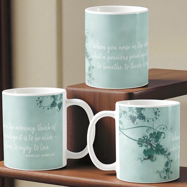 Mug Devis inspirant | Gratitude Quotidienne Pour La Vi (template mug both sides and opposite of handle)