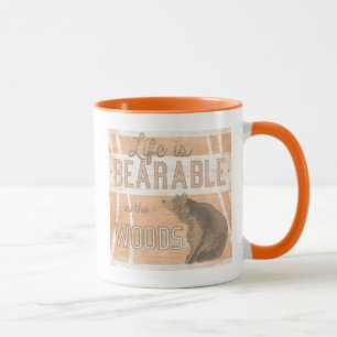 Mug Devis   La Vie Est Portable Dans Les Bois