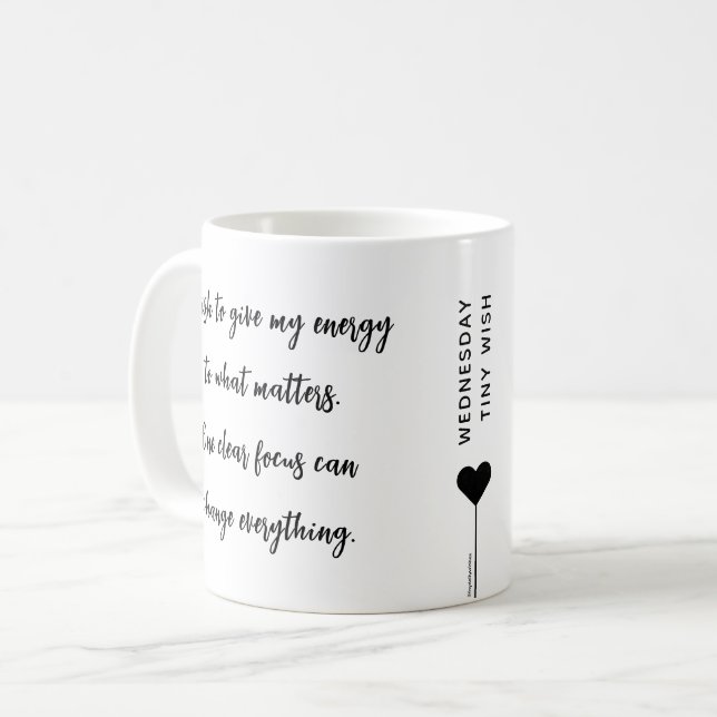 Mug Devis motivationnel personnalisé mercredi (Devant gauche)