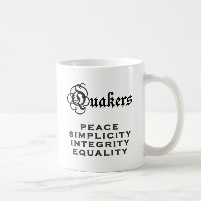 Mug Devise de quaker (Droite)