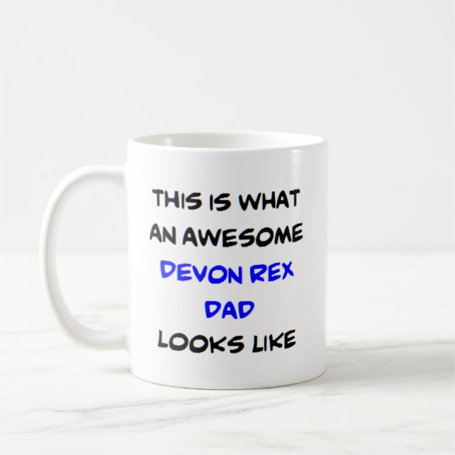 Mug devon rex papa, génial (Gauche)