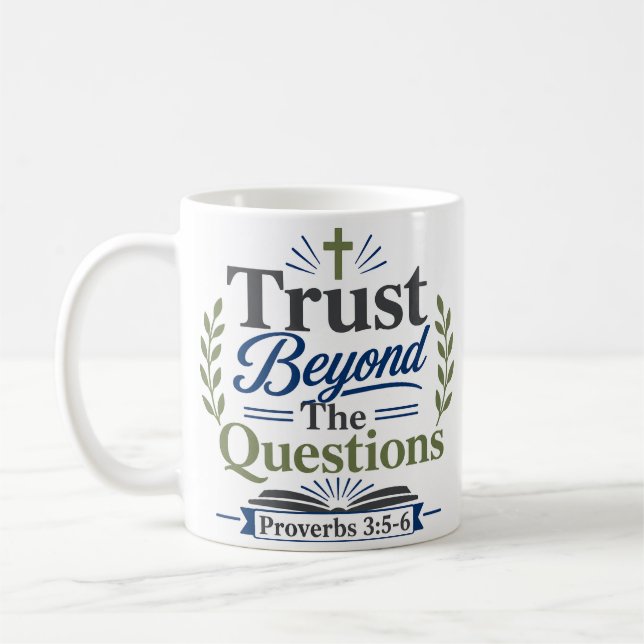 Mug Dévotion de verset biblique Confiance au-delà des  (Gauche)
