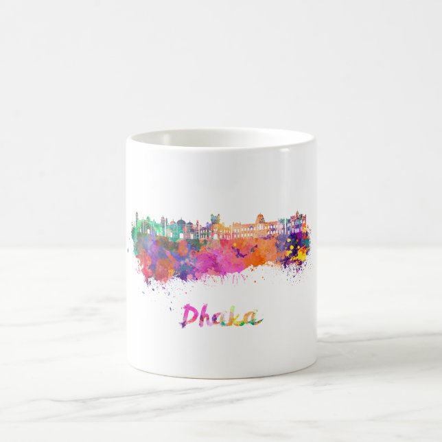 Mug Dhaka skyline in watercolor (Centre)