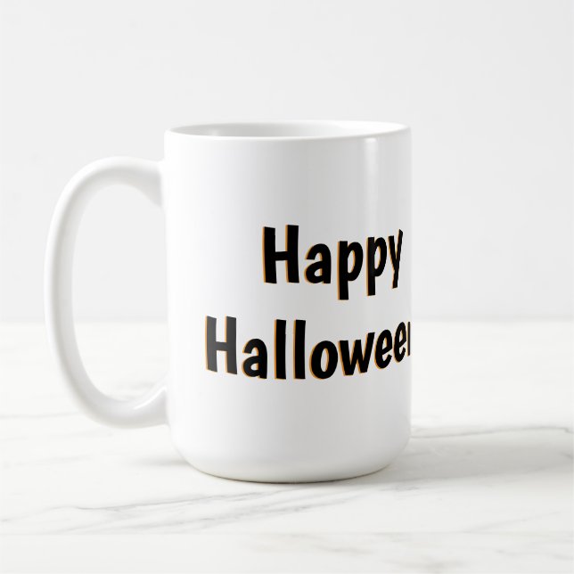 Mug d'Halloween avec chat mignon et citrouille (Gauche)