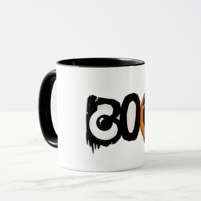 Mug d'Halloween - Déplaisant mignon Citrouille & E (Devant gauche)
