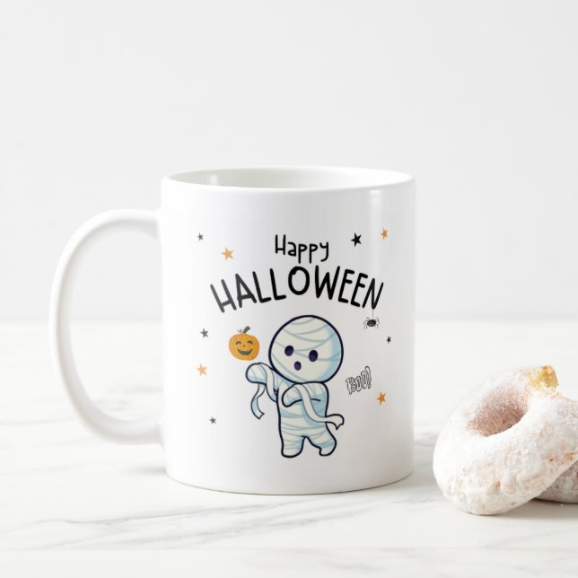 Mug d'Halloween joyeuse (Avec donut)