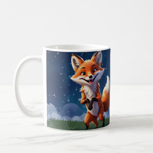 Mug d'hiver de renard joyeux (Gauche)