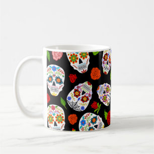 Mug Dia Los Muertos : motif crâne à sucre.
