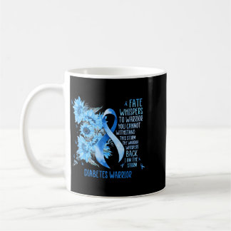 Mug Diabète Guerrier Ruban Bleu Papillon Diabète