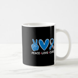 Mug Diabète Guerrier Sensibilisation Blue Peace Love C