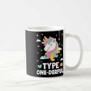 Mug Diabétique amusant Type 1 Diabète Type Unico un de
