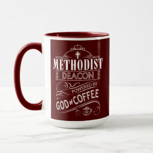 Mug Diacre méthodiste, actionné par Dieu et le café