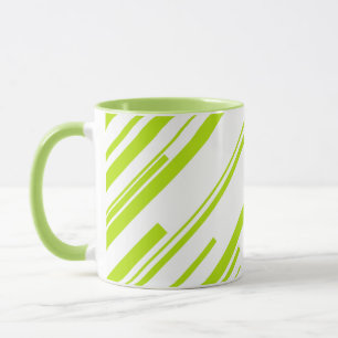 Mug Diagonales - Lime vert et blanc