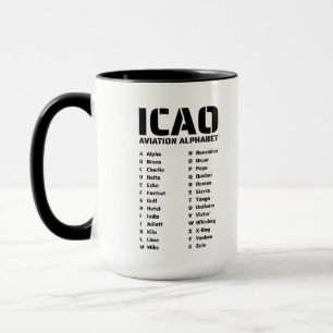 Mug Diagramme alphabétique de l'aviation de l'OACI