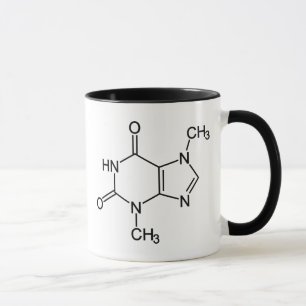 Mug Diagramme chimique de la molécule de théobromine a